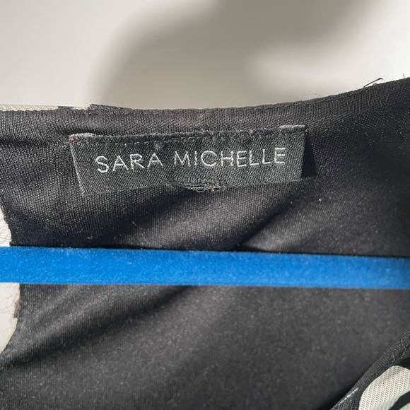 Sara Michelle Black/White Polkadot blouse Sz L - Picture 4 of 5